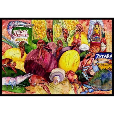 Carolines Treasures Crawfish With Spices And Corn Indoor and Outdoor Mat- 24 x 36 in. 8698JMAT